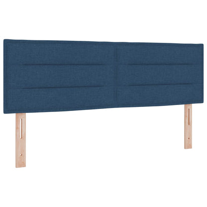 Letto con contenitore LED e materasso Blu 140 x 200 cm Tessuto