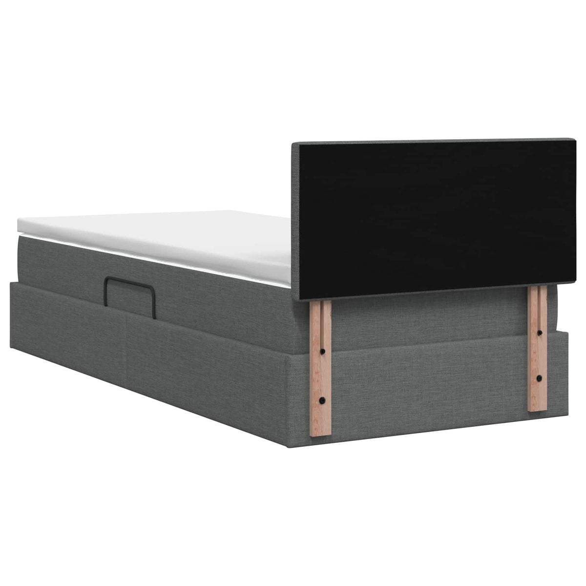 Letto con contenitore LED e materasso Grigio Scuro 90 x 200 cm | homemem39