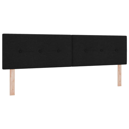Letto con contenitore LED e materasso Nero 180 x 200 cm Tessuto