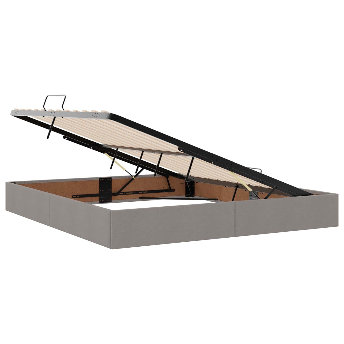 Letto con contenitore LED e materasso Tortora 180 x 200 cm