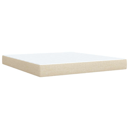 Letto con contenitore LED e materasso Crema 180 x 200 cm