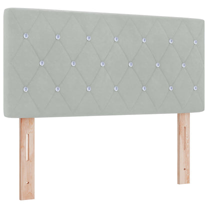 Letto con contenitore LED e materasso Grigio Chiaro