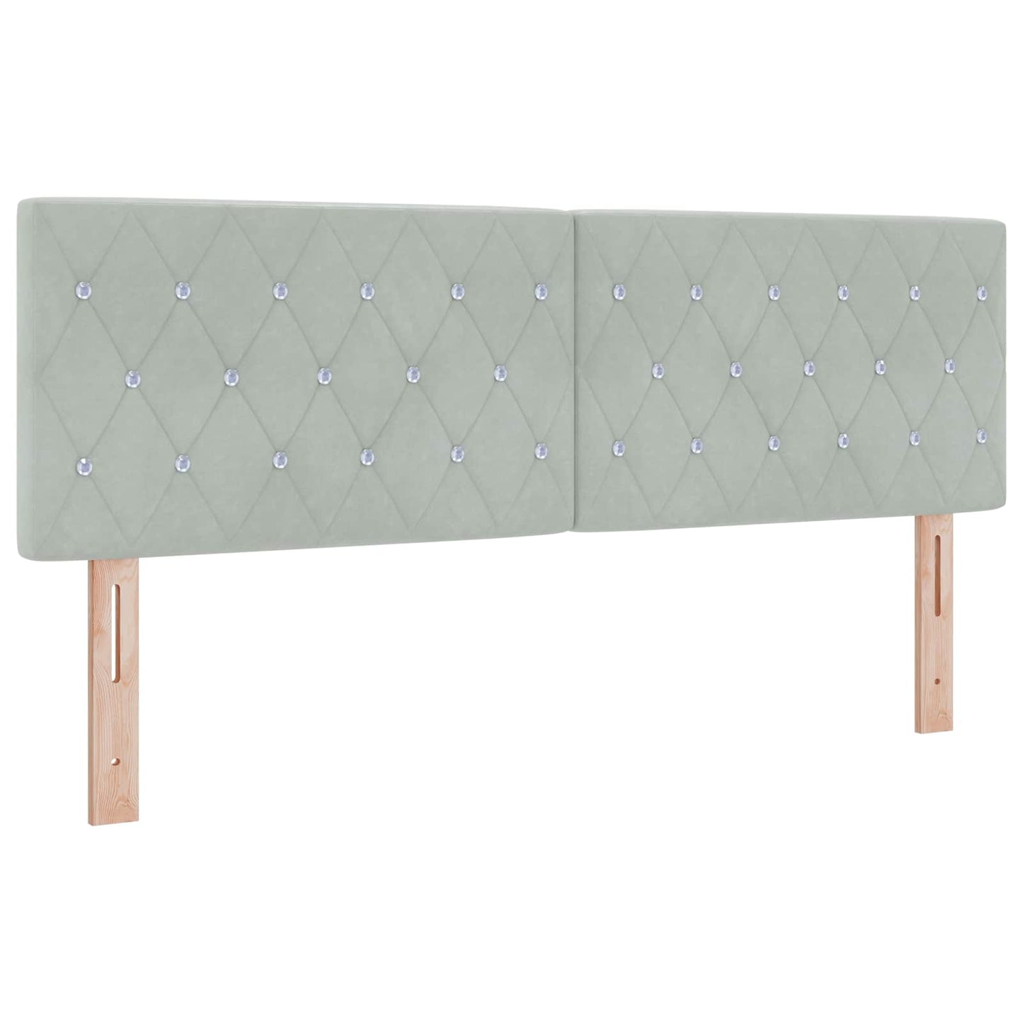 Letto con contenitore LED e materasso Grigio Chiaro