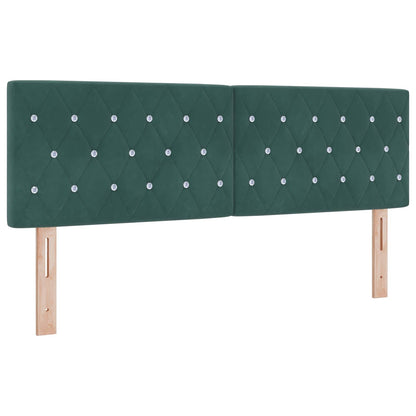 Letto con contenitore LED e materasso Verde Scuro 140 x 200 cm
