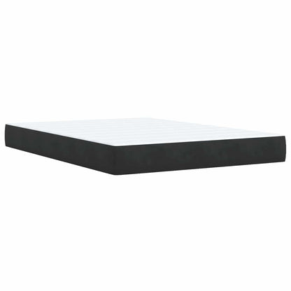 Letto con contenitore LED e materasso Nero 160 x 200 cm Velluto | homemem39