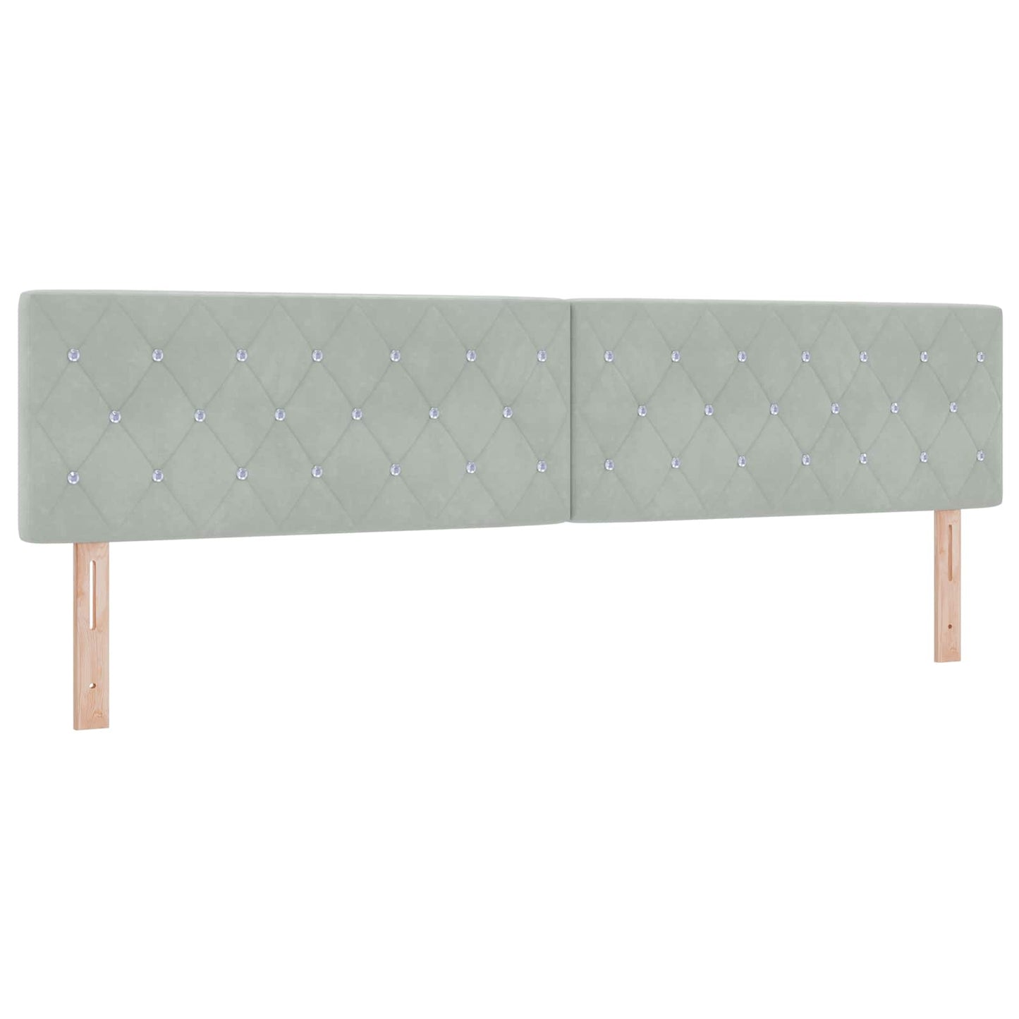 Letto con contenitore LED e materasso Grigio Chiaro