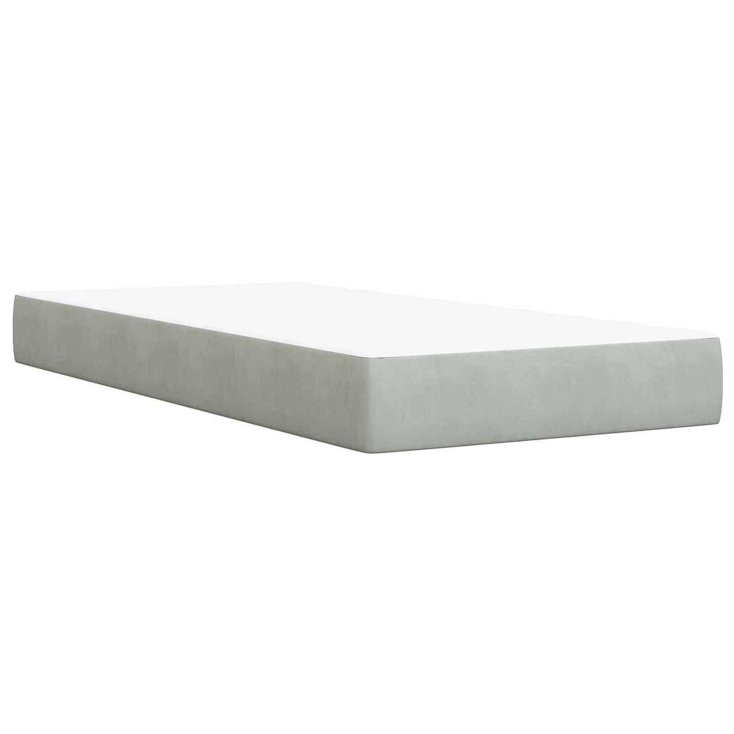 Letto con contenitore LED e materasso Grigio Chiaro 90 x 190 cm