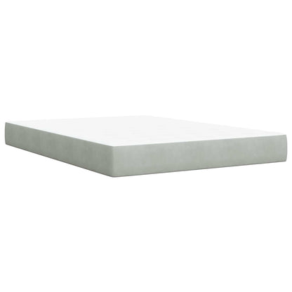 Letto con contenitore LED e materasso Grigio Chiaro | homemem39