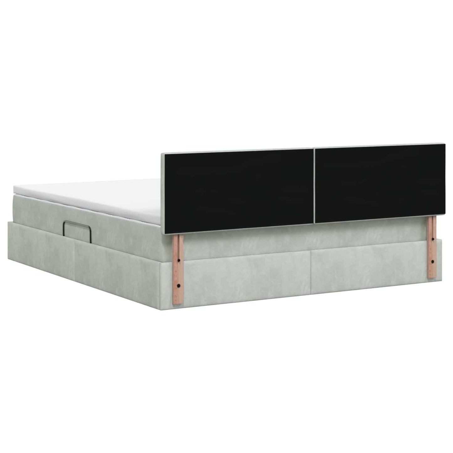 Letto con contenitore LED e materasso Grigio Chiaro | homemem39