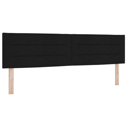 Letto con contenitore LED e materasso Nero 180 x 200 cm Tessuto