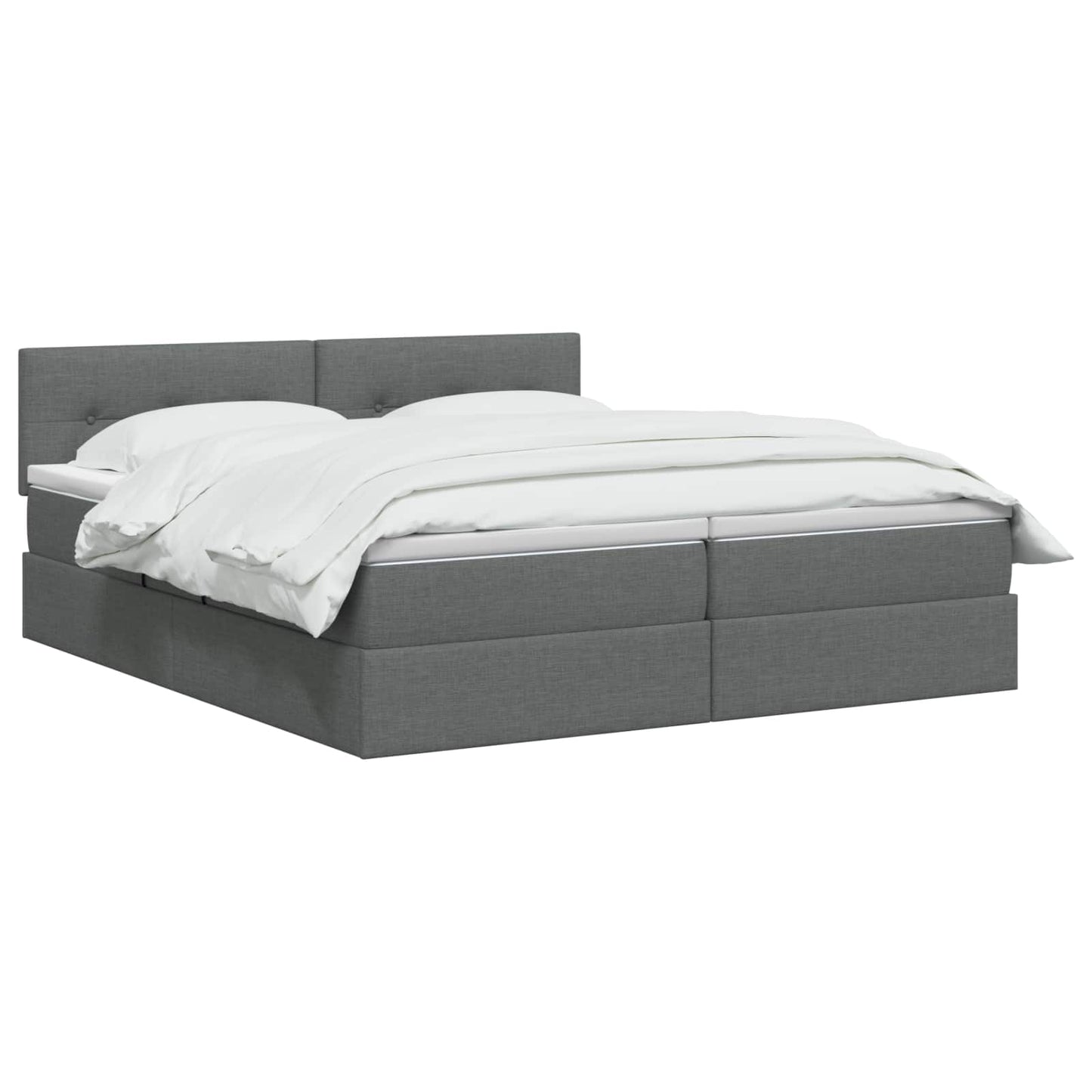Letto con contenitore LED e materasso Grigio Scuro 180 x 200 cm