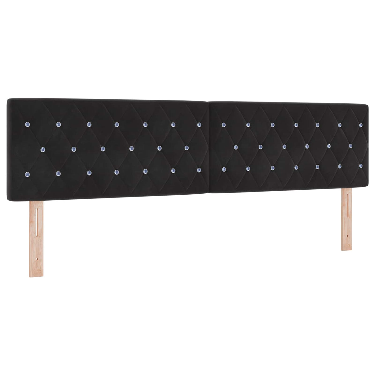 Letto con contenitore LED e materasso Nero 180 x 200 cm Velluto