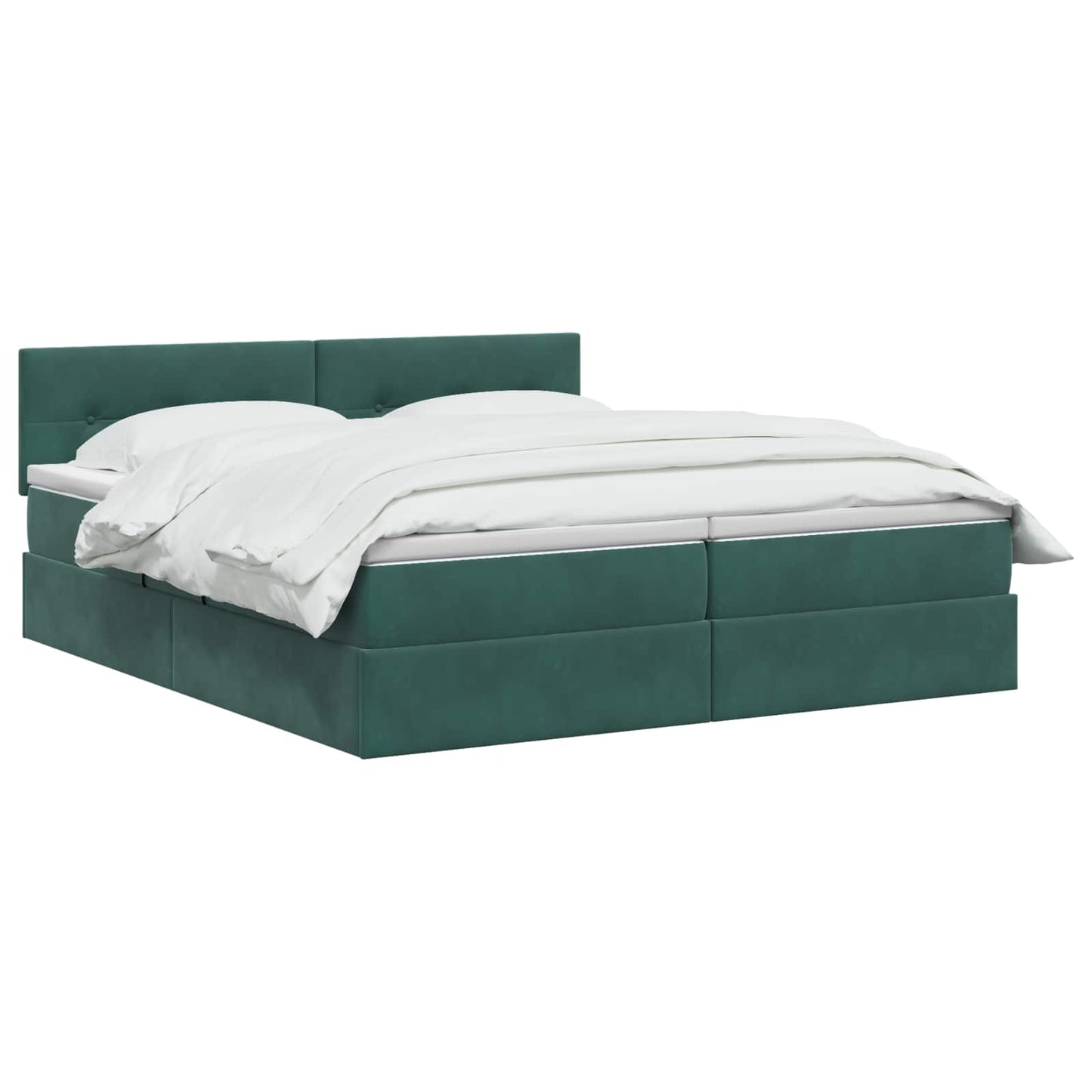 Letto con contenitore LED e materasso Verde Scuro 180 x 200 cm