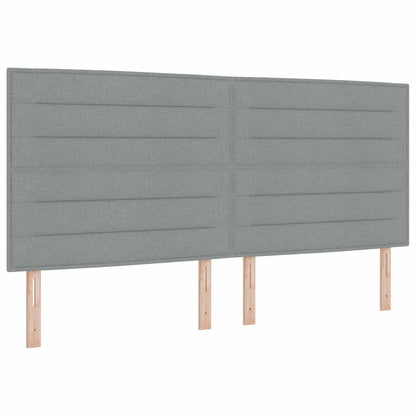 Letto con contenitore e materasso Grigio Chiaro 200 x 200 cm