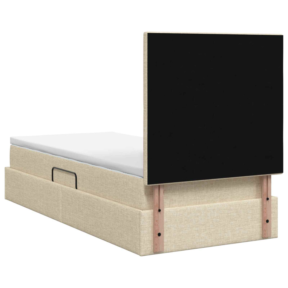 Letto con contenitore e materasso Crema 90 x 190 cm Tessuto | homemem39