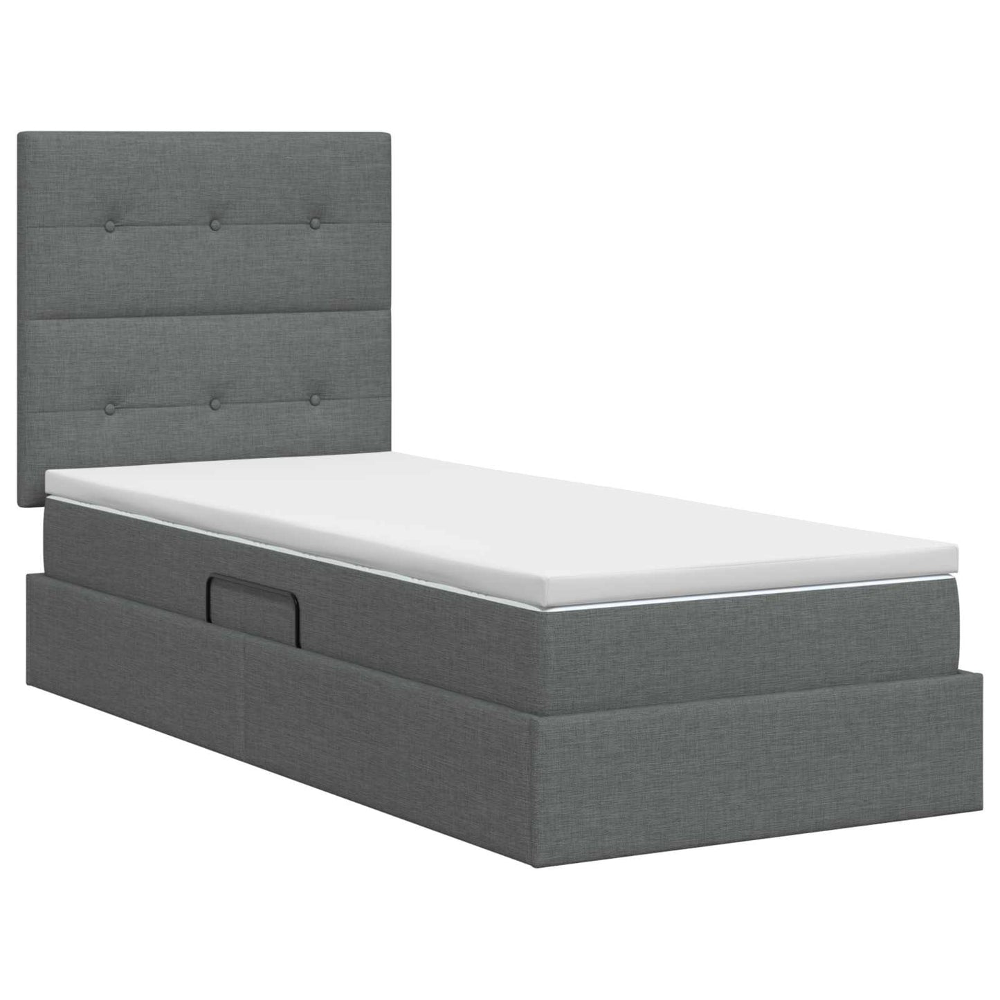 Letto con contenitore e materasso Grigio Scuro 90 x 200 cm | homemem39