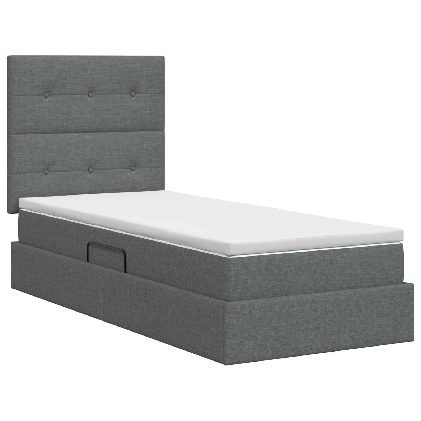 Letto con contenitore e materasso Grigio Scuro 90 x 200 cm | homemem39