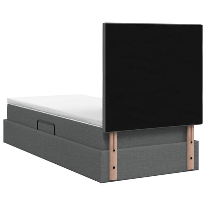 Letto con contenitore e materasso Grigio Scuro 90 x 200 cm | homemem39