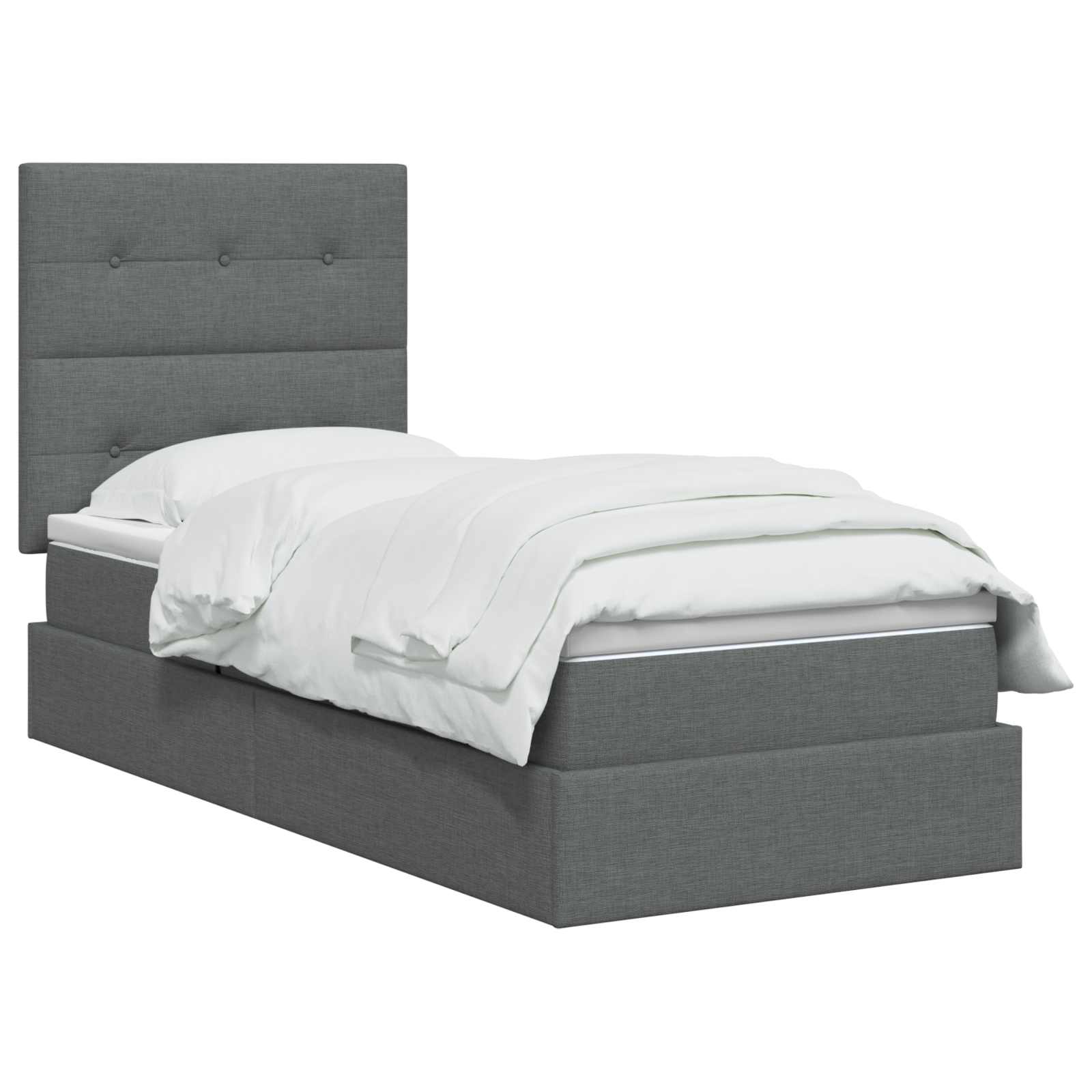 Letto con contenitore e materasso Grigio Scuro 90 x 200 cm | homemem39