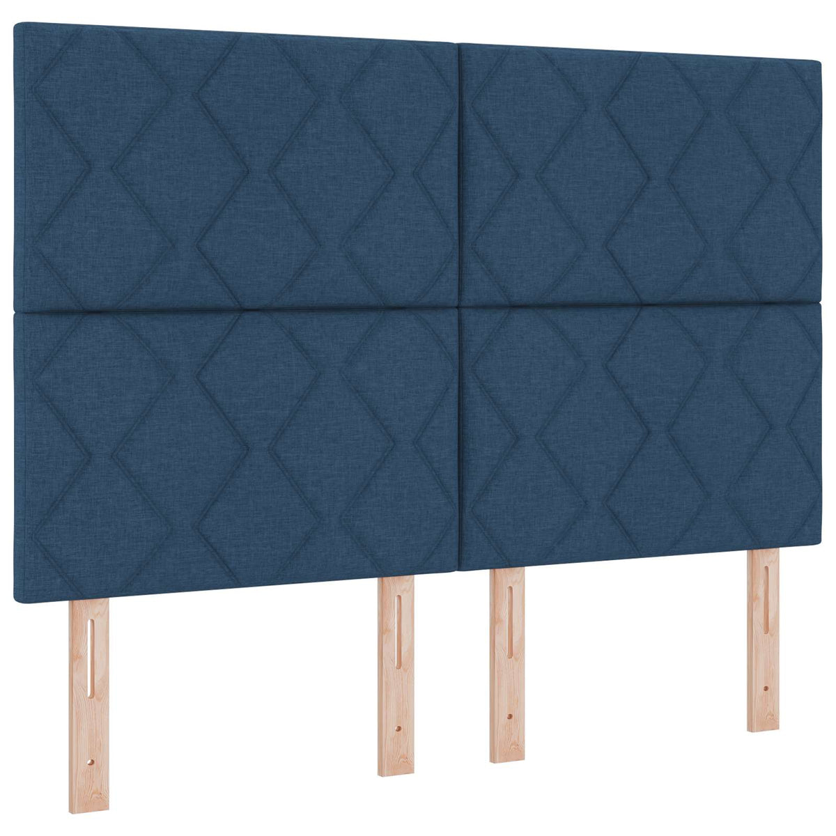 Letto con contenitore e materasso Blu 140 x 200 cm Tessuto