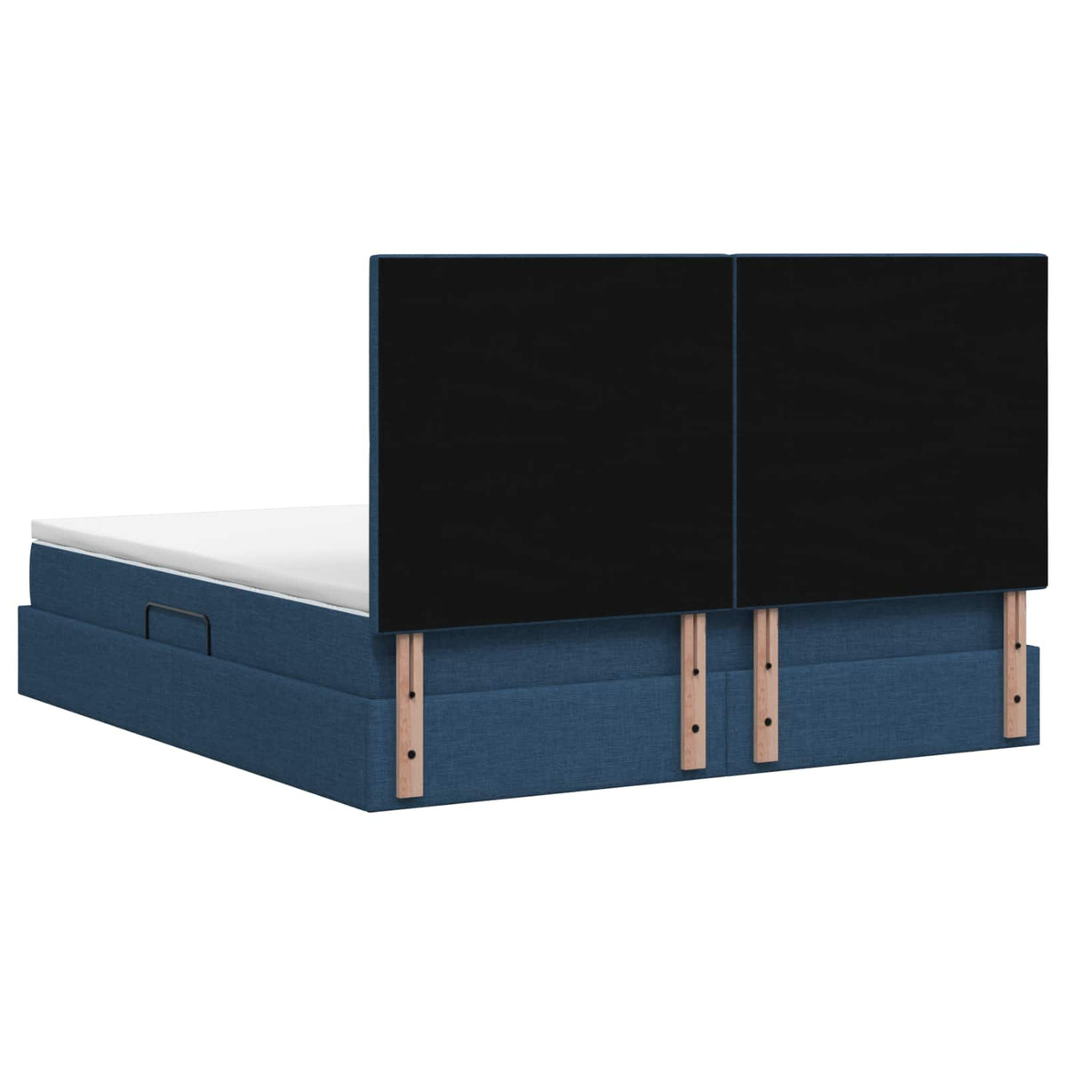 Letto con contenitore e materasso Blu 140 x 200 cm Tessuto | homemem39