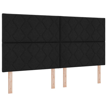 Letto con contenitore e materasso Nero 180 x 200 cm Tessuto | homemem39