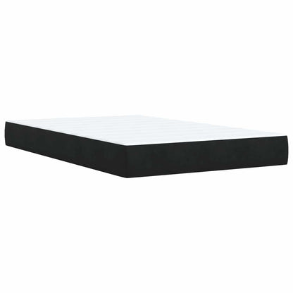 Letto con contenitore e materasso Nero 120 x 200 cm Velluto