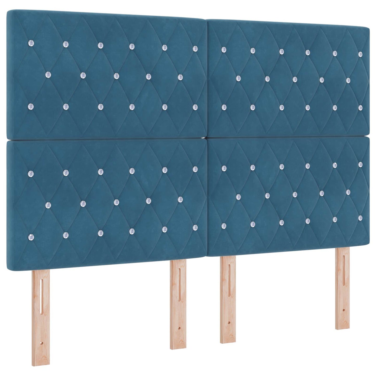 Letto con contenitore e materasso Blu Scuro 140 x 200 cm | homemem39