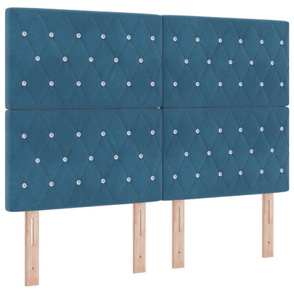 Letto con contenitore e materasso Blu Scuro 140 x 200 cm | homemem39