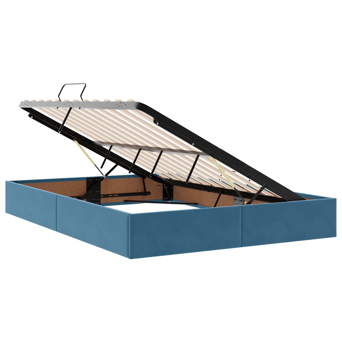 Letto con contenitore e materasso Blu Scuro 140 x 200 cm | homemem39