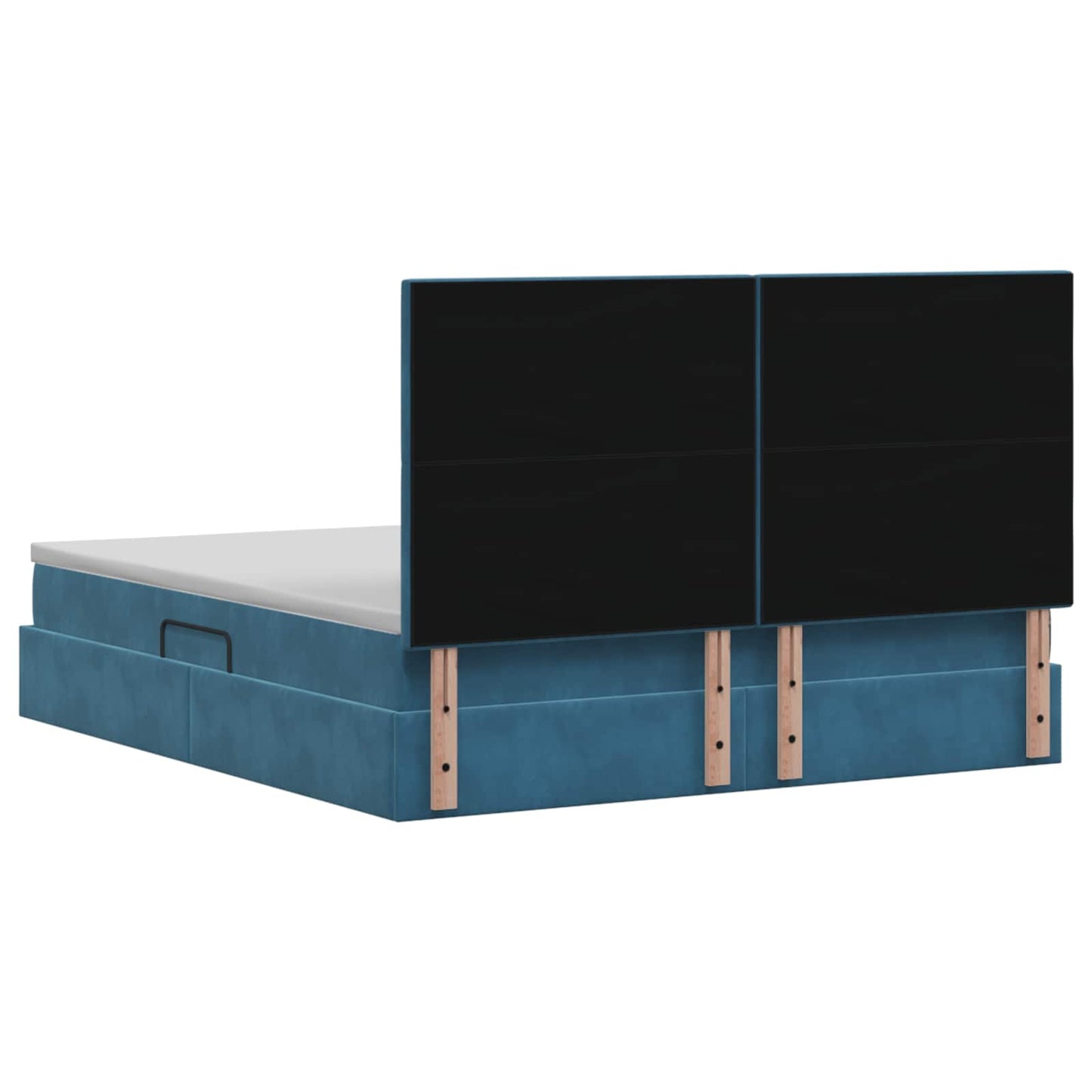 Letto con contenitore e materasso Blu Scuro 140 x 200 cm | homemem39