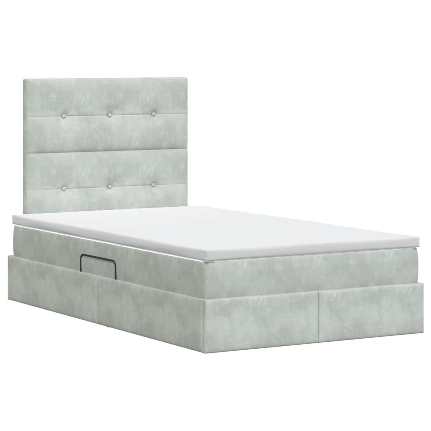 Letto con contenitore e materasso Grigio Chiaro 120 x 200 cm | homemem39