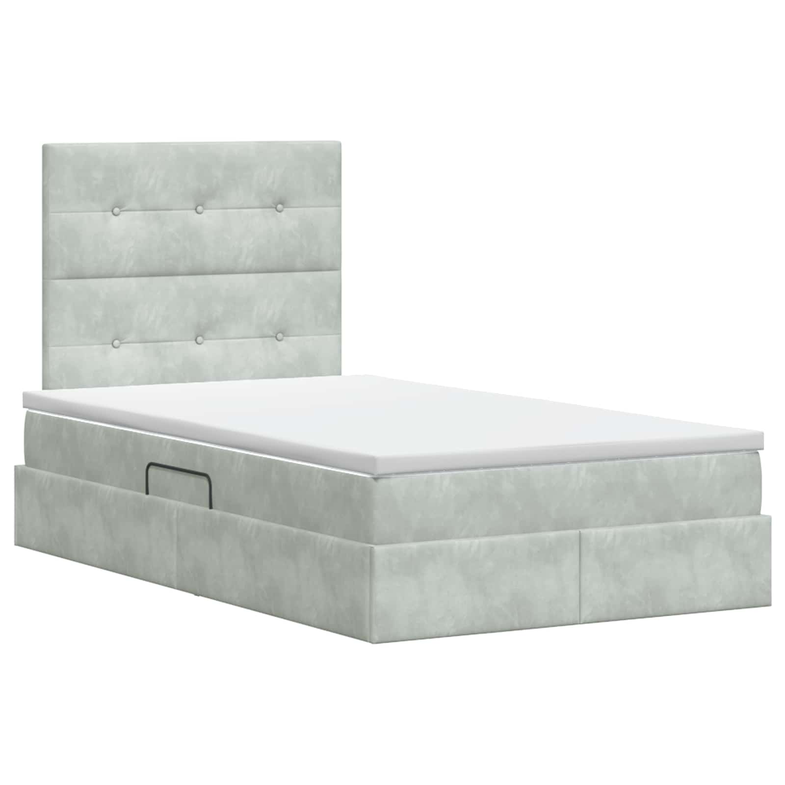 Letto con contenitore e materasso Grigio Chiaro 120 x 200 cm | homemem39