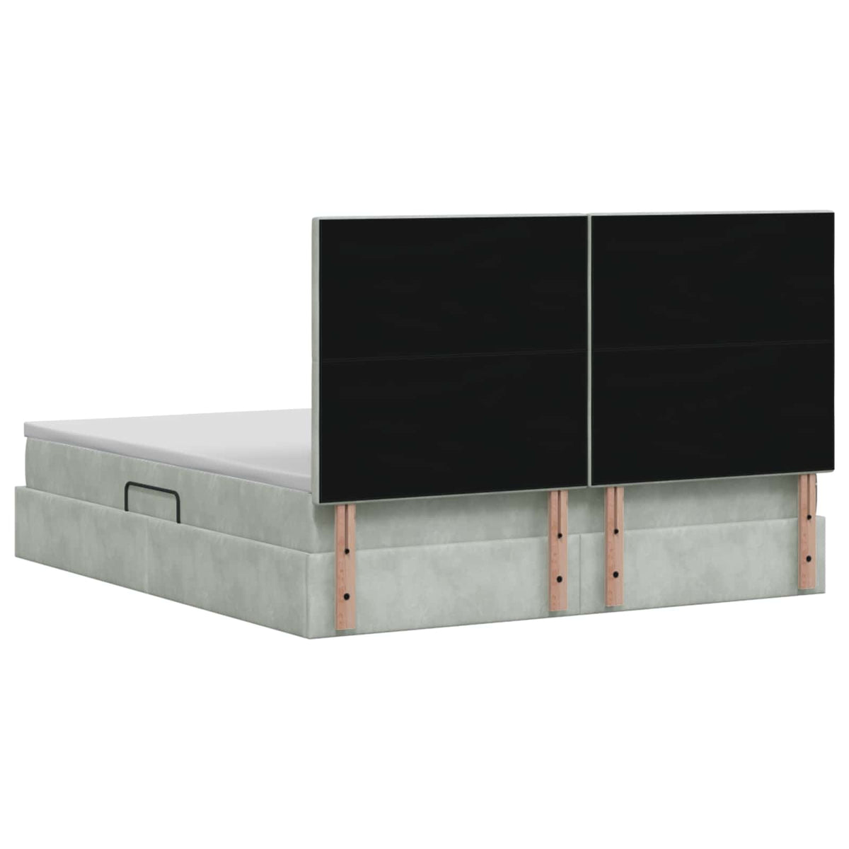 Letto con contenitore e materasso Grigio Chiaro 140 x 200 cm | homemem39