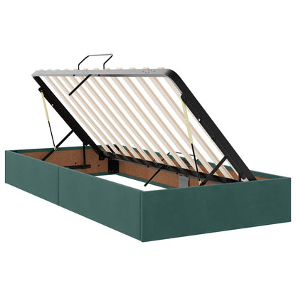 Letto con Contenitore Verde Scuro 200 x 200 cm Velluto | homemem39