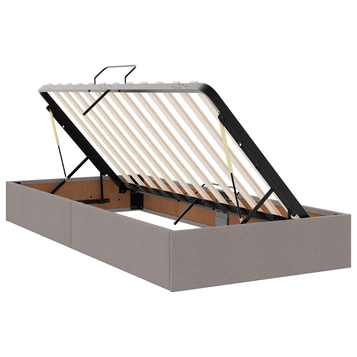 Letto con contenitore LED e materasso Tortora 100 x 200 cm | homemem39