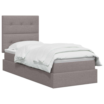 Letto con contenitore LED e materasso Tortora 100 x 200 cm | homemem39