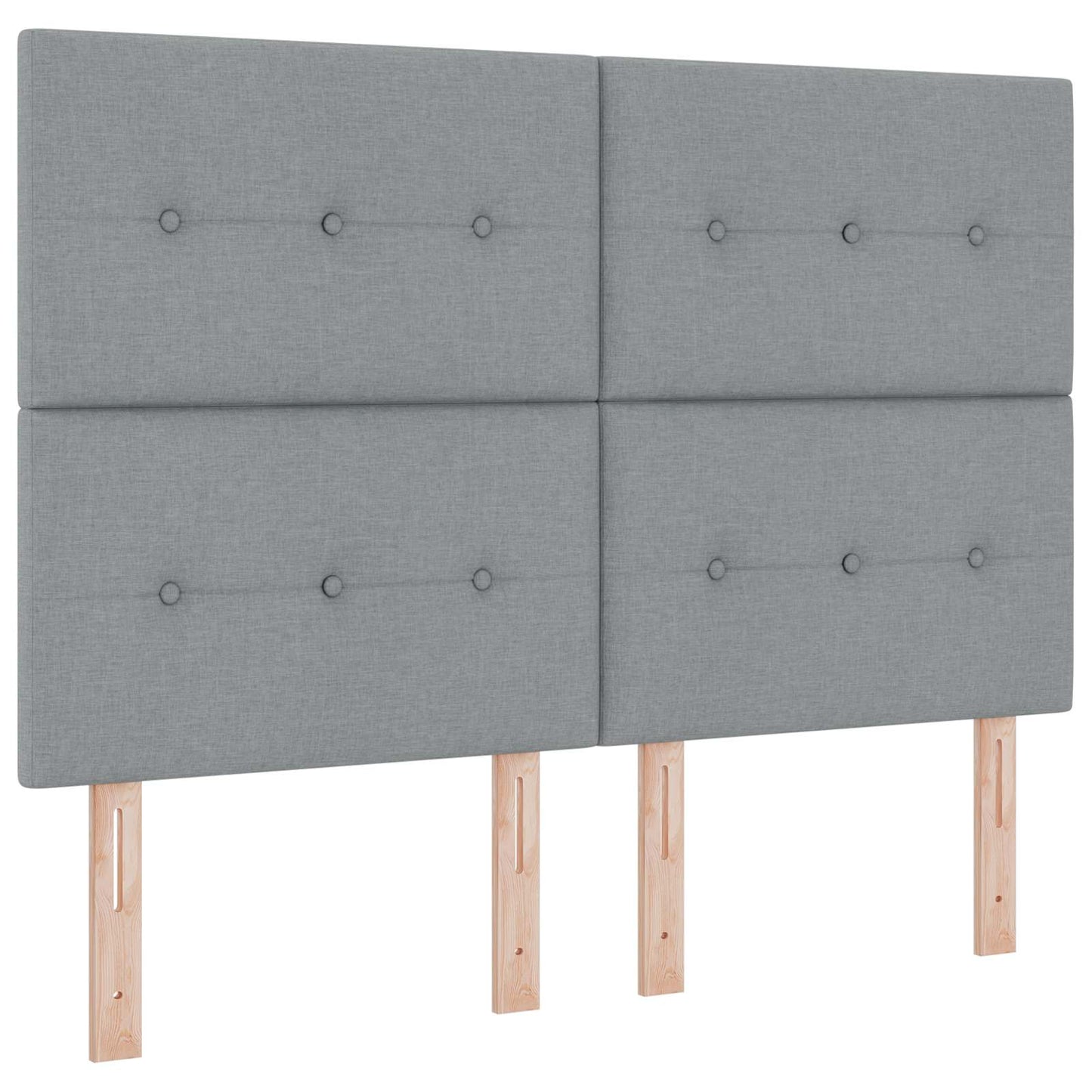 Letto con contenitore LED e materasso Grigio Chiaro
