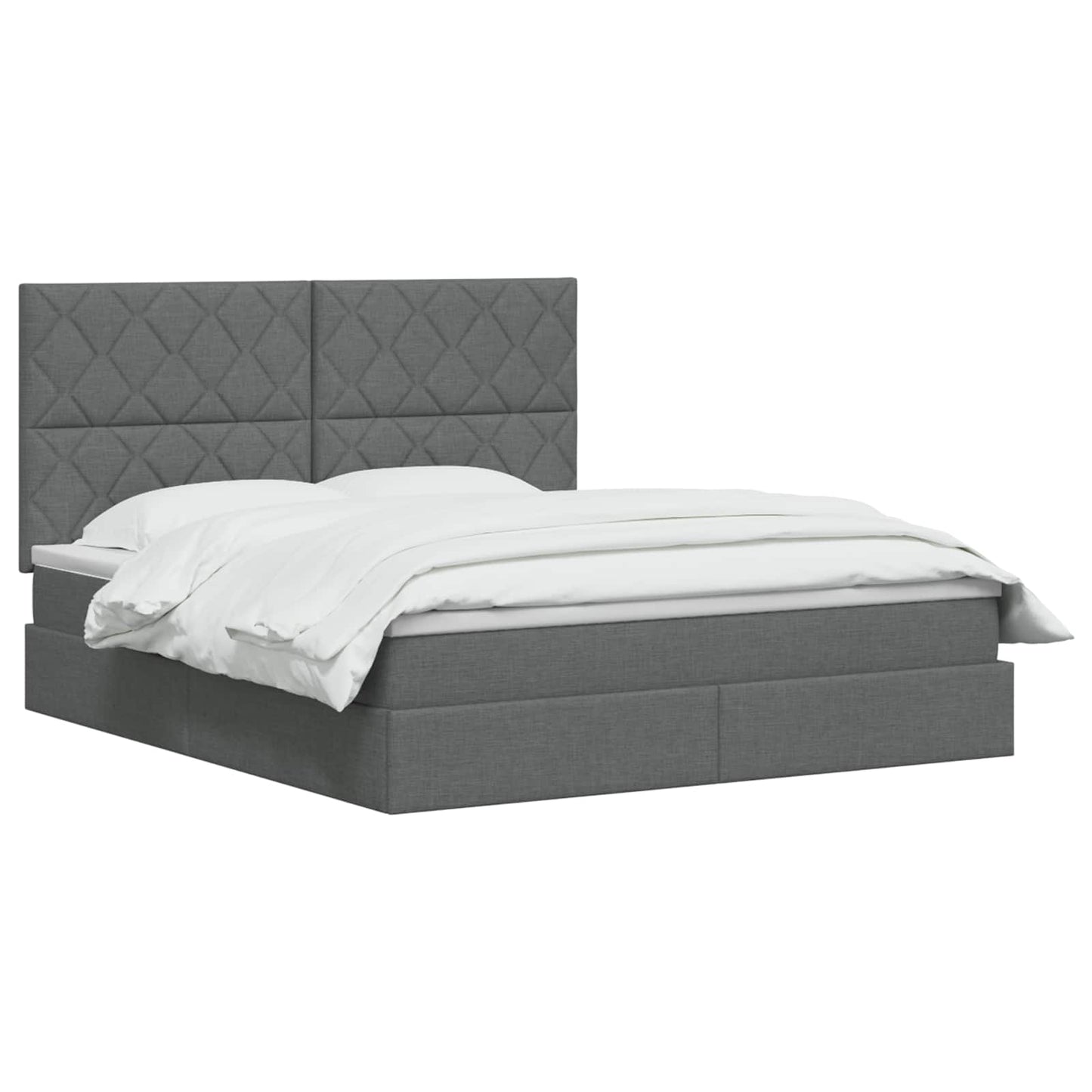 Letto con contenitore LED e materasso Grigio Scuro 140 x 200 cm | homemem39