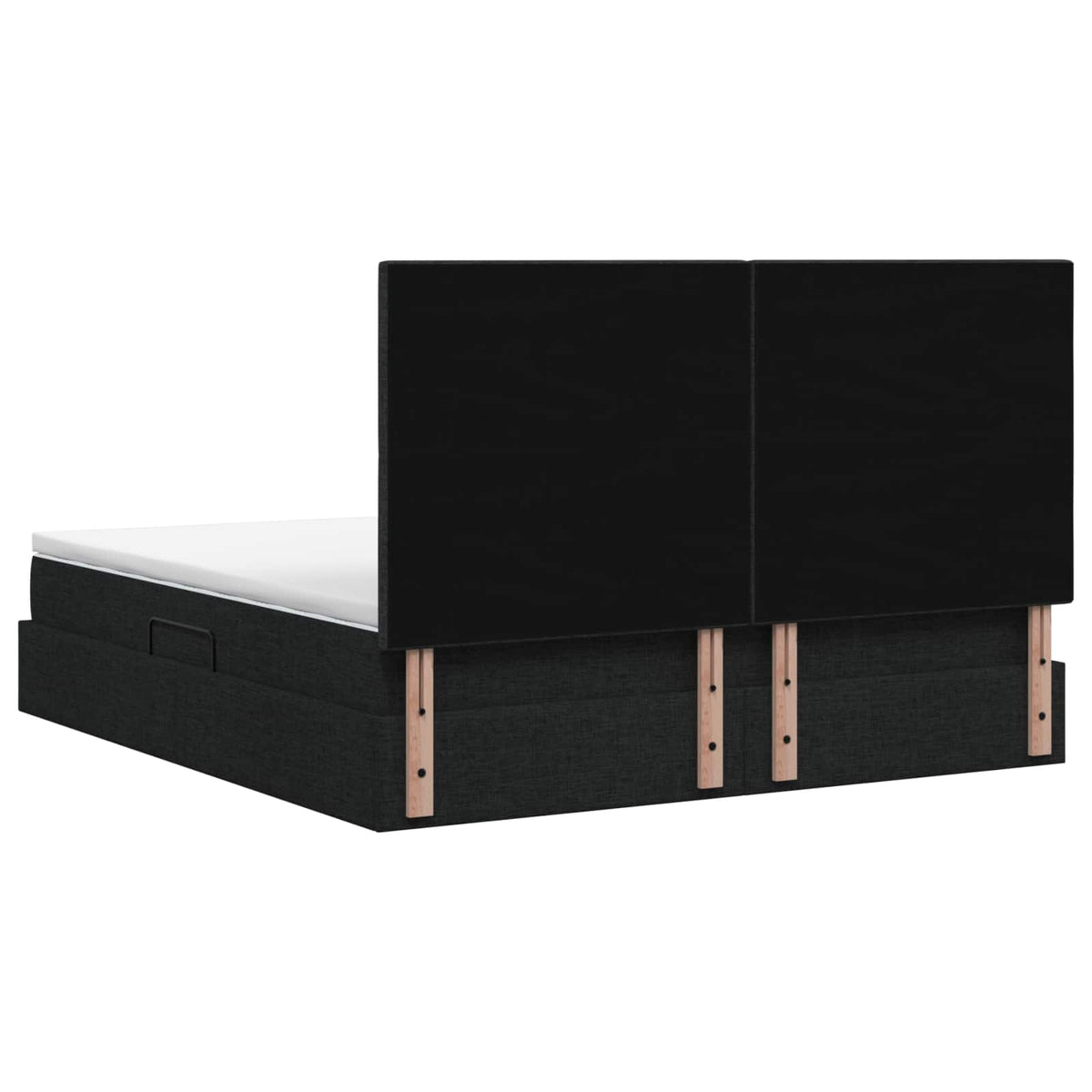 Letto con contenitore LED e materasso Nero 180 x 200 cm Tessuto | homemem39