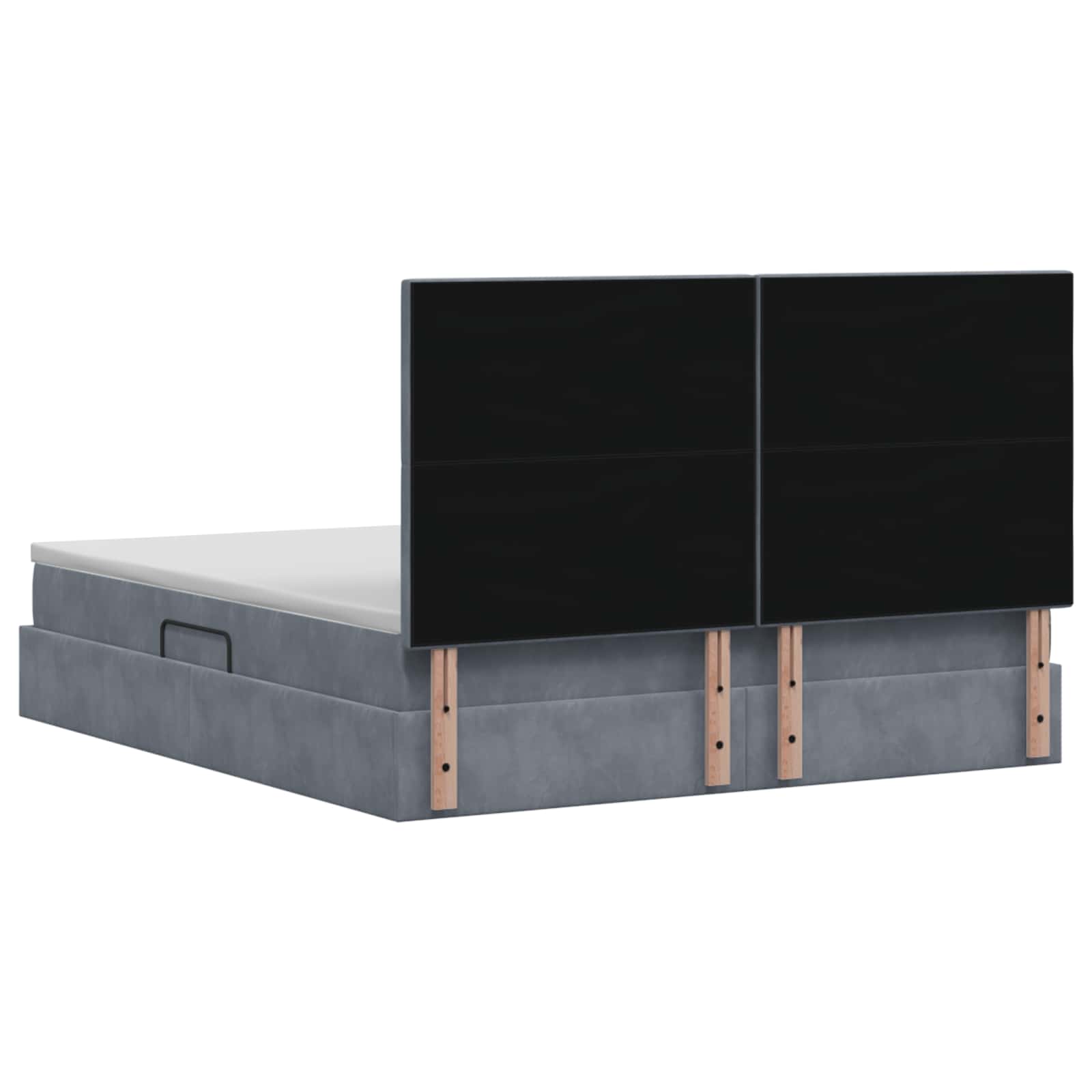Letto con contenitore LED e materasso Grigio Scuro 160 x 200 cm | homemem39