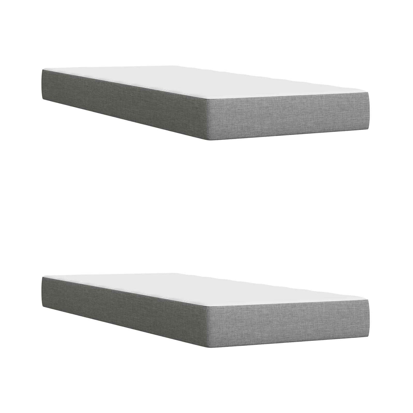 Letto con contenitore LED e materasso Grigio Chiaro