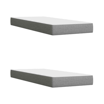Letto con contenitore LED e materasso Grigio Chiaro