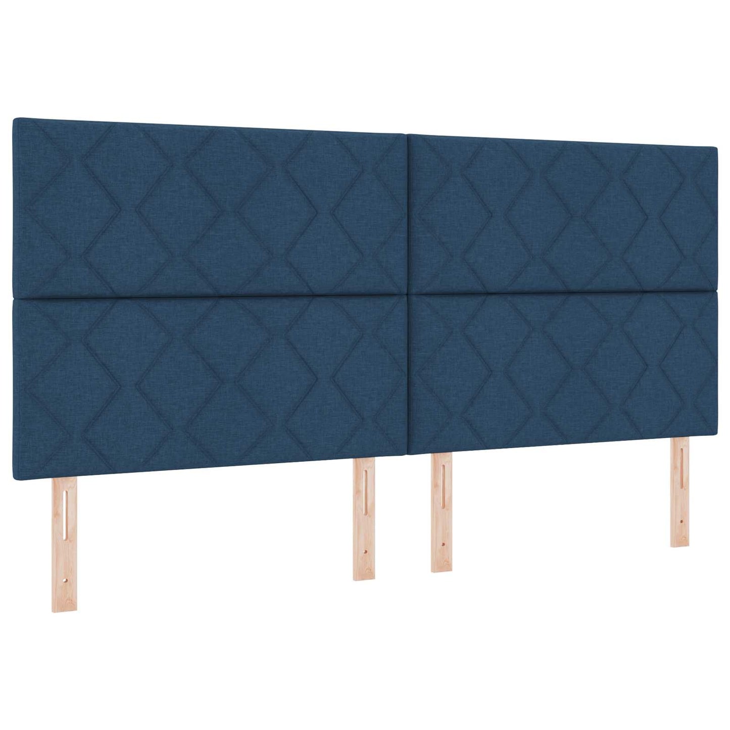 Letto con contenitore LED e materasso Blu 200 x 200 cm Tessuto