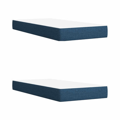 Letto con contenitore LED e materasso Blu 200 x 200 cm Tessuto