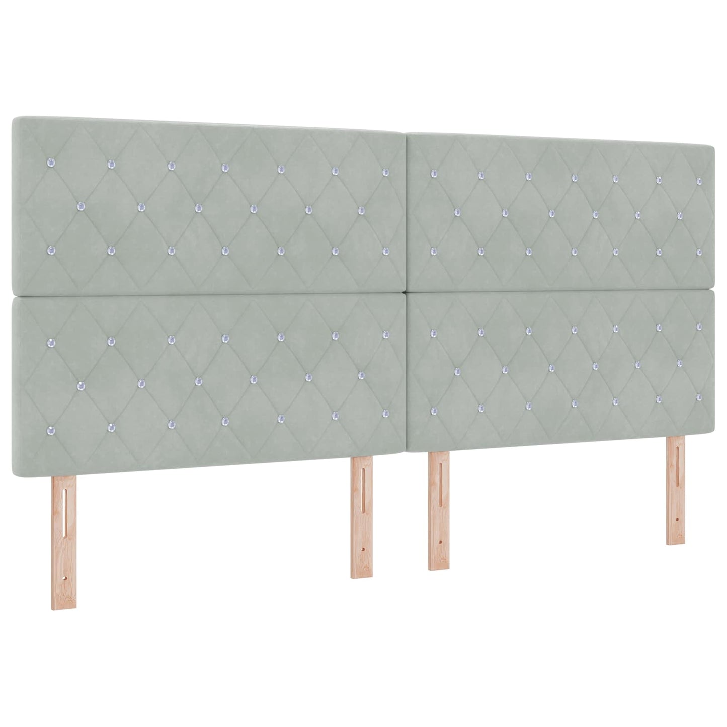 Letto con contenitore LED e materasso Grigio Chiaro