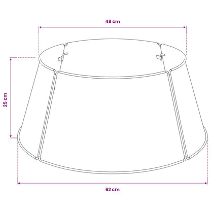 Gonna per albero di Natale A forma di cono Bianco Ø 62 x 25 cm | homemem39