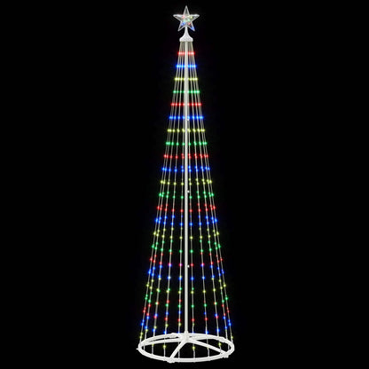 Albero di Natale a cono LED 250 cm 470 LED Multicolore Acciaio | homemem39