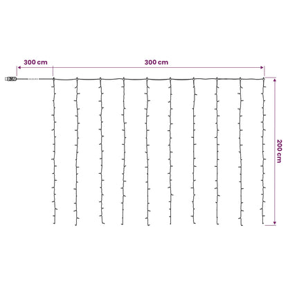 Tenda luminosa 200 LED Blu 300 x 200 cm | homemem39