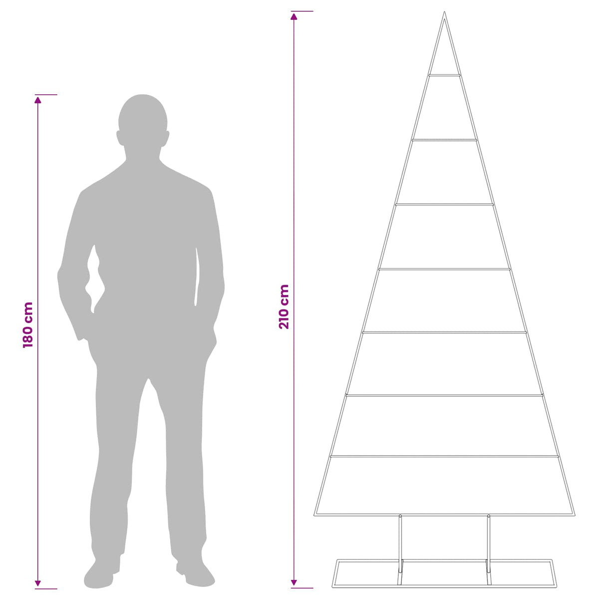 Albero di Natale in metallo KUOPIO 210 cm | homemem39